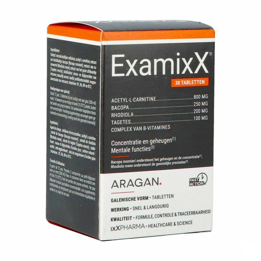 ExamixX Concentratie & Prestatie 30 Tabletten