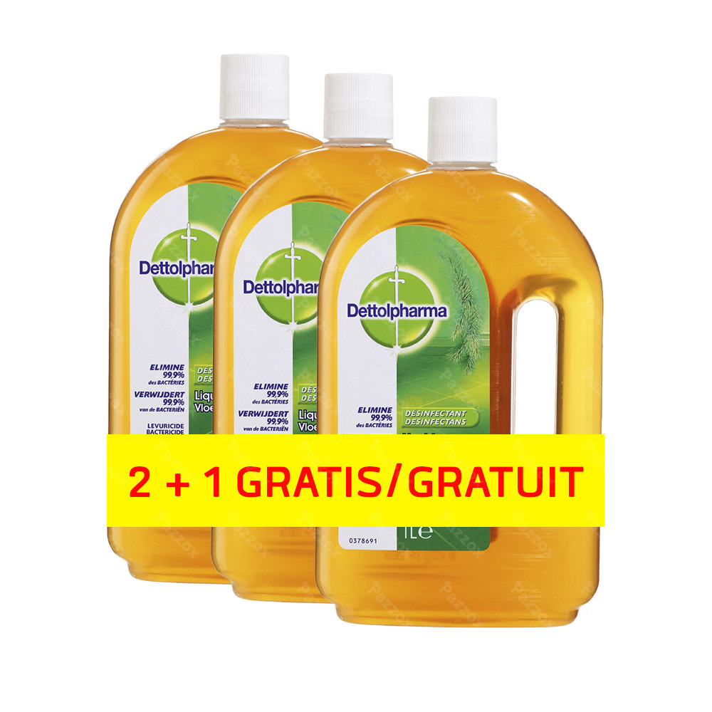 Dettol Pharma Vloeibaar Desinfectiemiddel 2l +1l Gratis