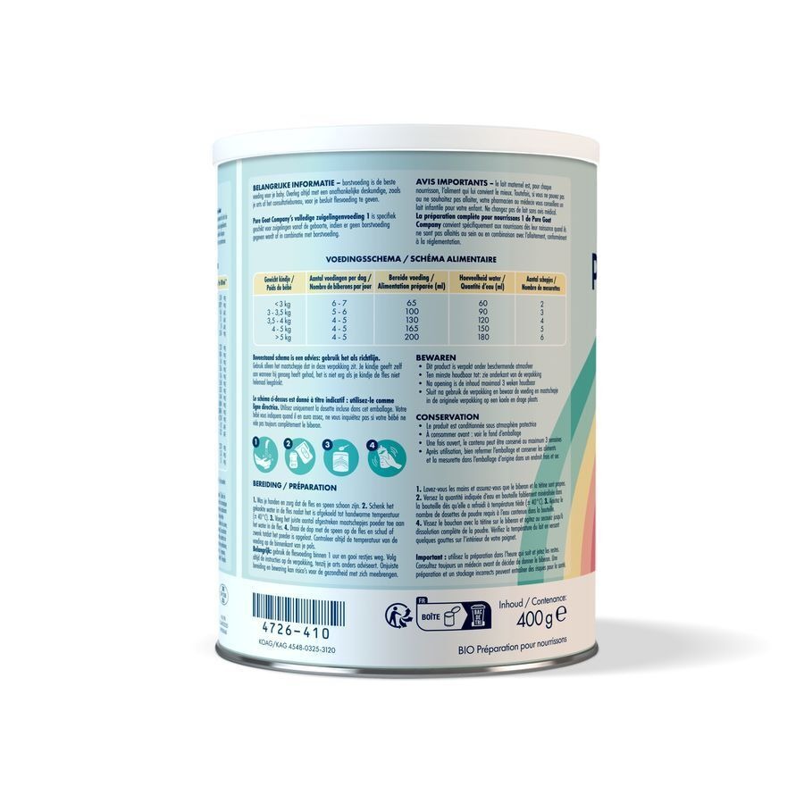 Pure Goat Volledige Zuigelingenvoeding Pdr 400g