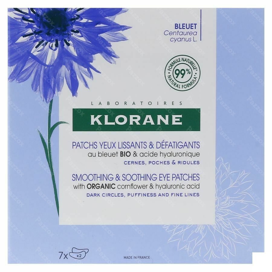 Klorane Gezicht Korenbloem Ontspannende Patch 7x2 Stuks