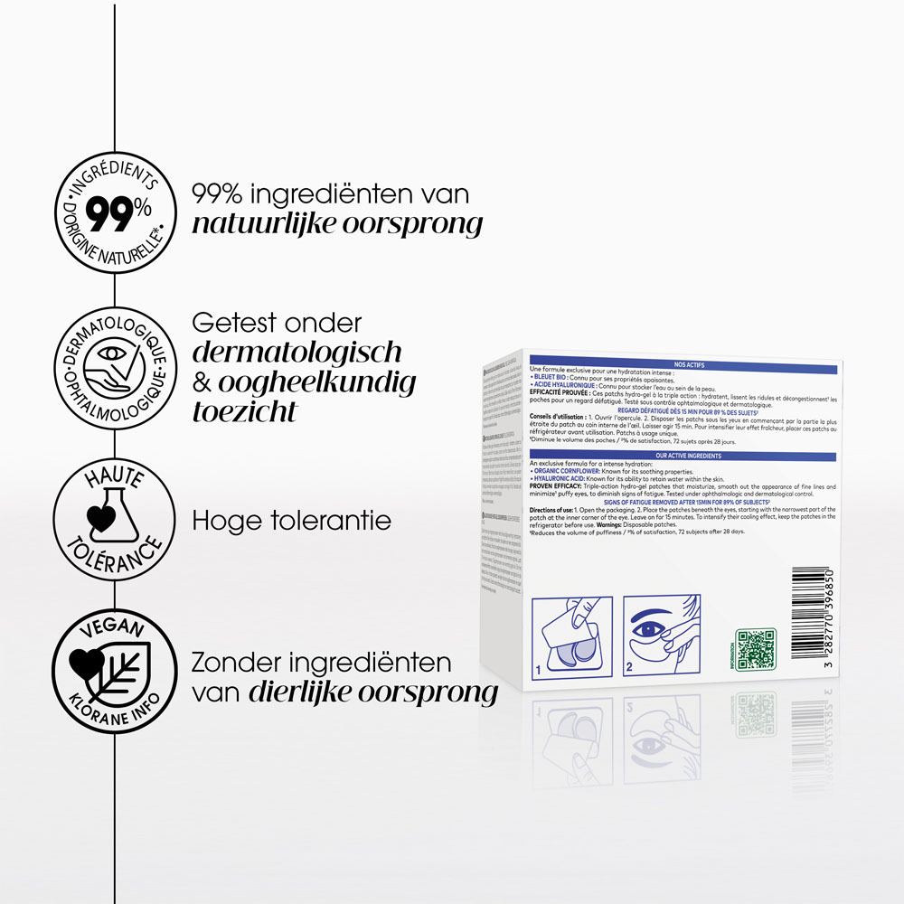 Klorane Gezicht Korenbl.bio Patch Gladm.hydrog.7x2