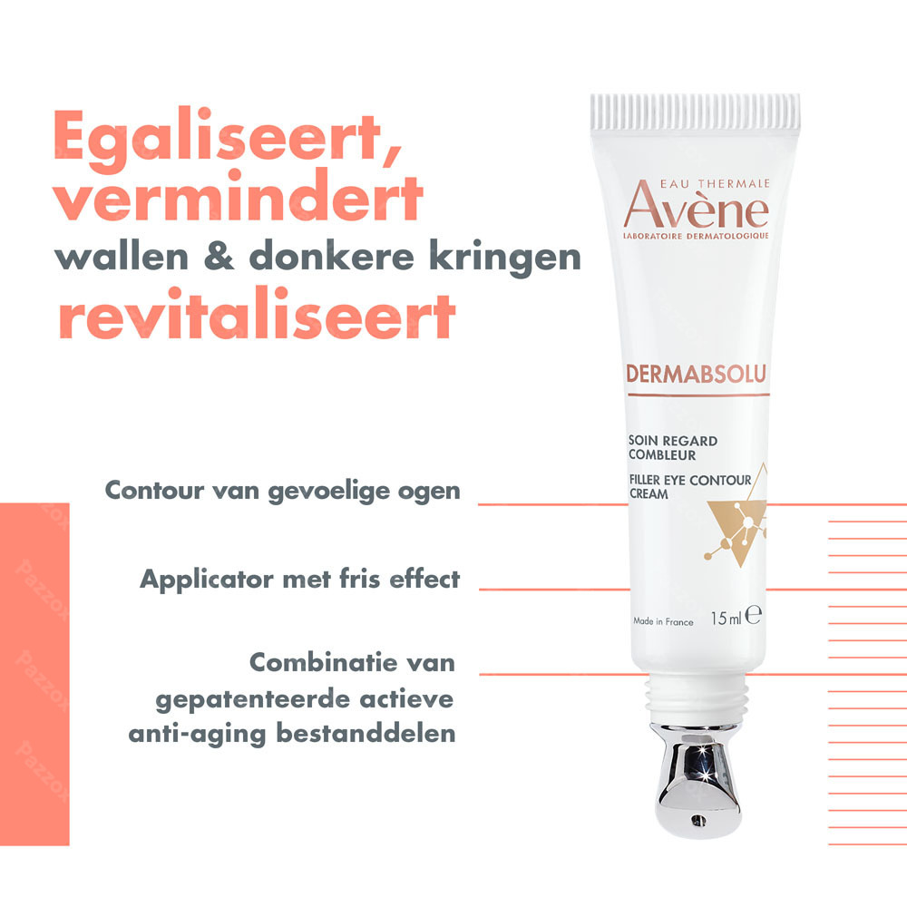 Avène Dermabsolu Filler oogcrème anti-aging, wallen, donkere kringen & rimpels, Bakuchiol 15ml