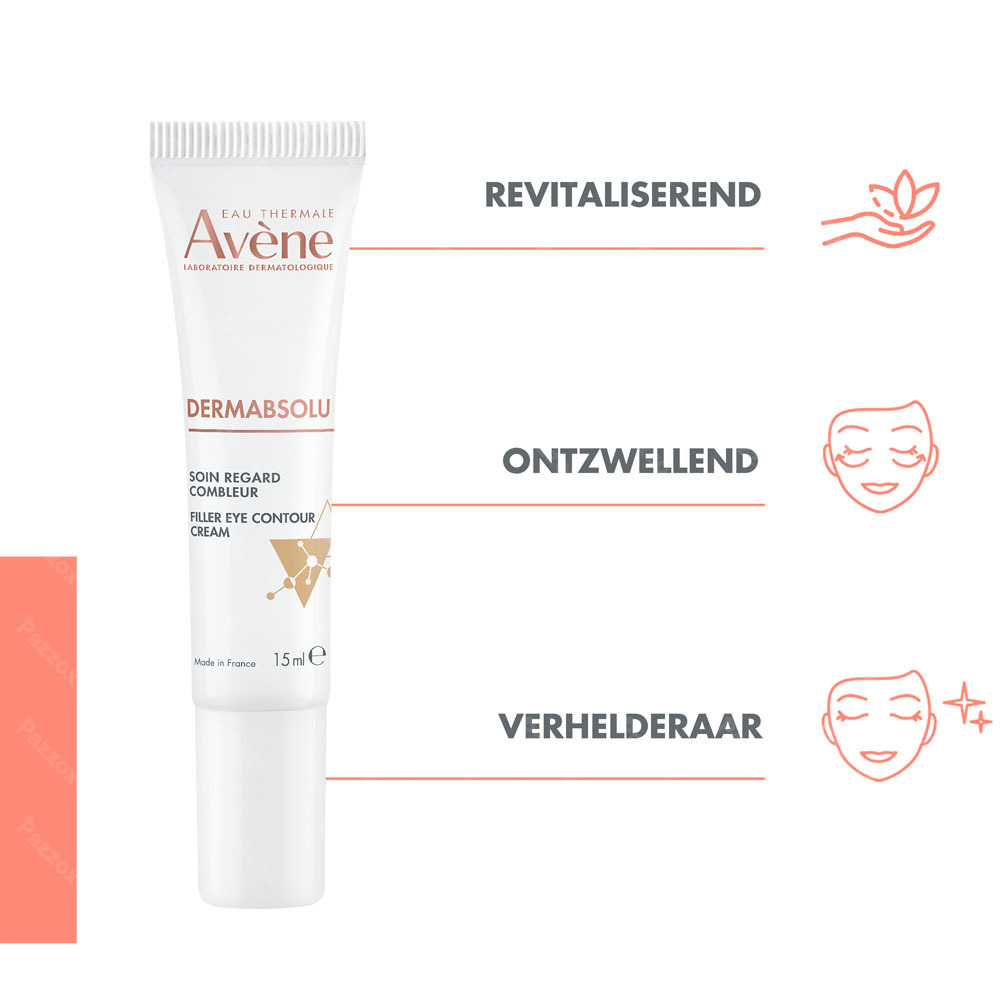 Avène Dermabsolu Filler oogcrème anti-aging, wallen, donkere kringen & rimpels, Bakuchiol 15ml