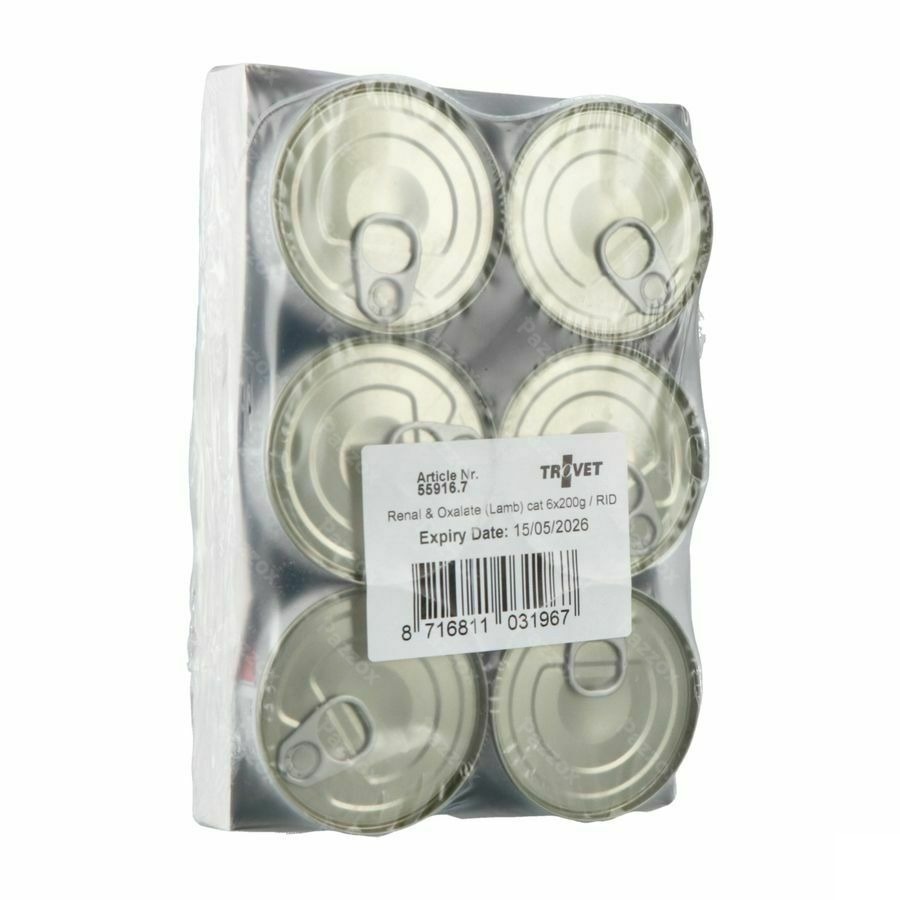 Trovet Rid Renal & Oxalate Kat Lamb 6x200g Vmd