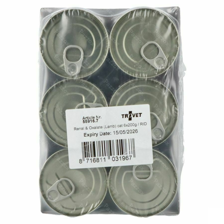 Trovet Rid Renal & Oxalate Kat Lamb 6x200g Vmd
