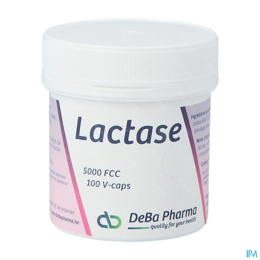Deba Pharma Lactase 5000 FCC 100 Plantaardige Capsules