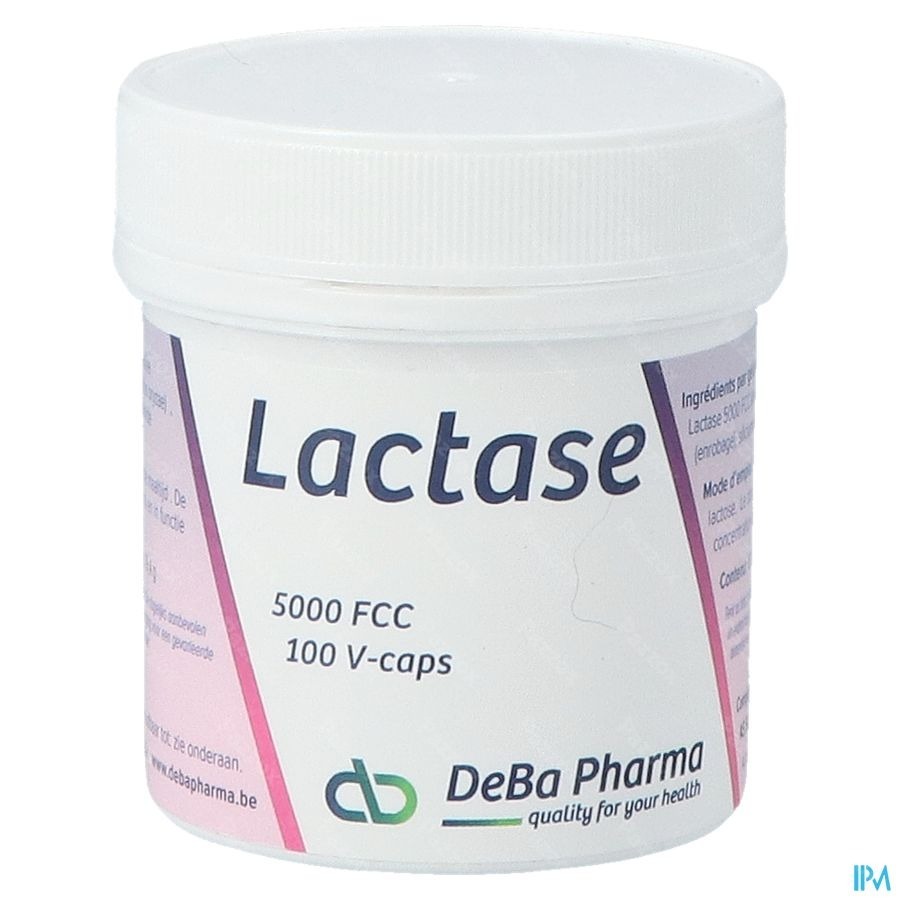 Deba Pharma Lactase 5000 FCC 100 Plantaardige Capsules