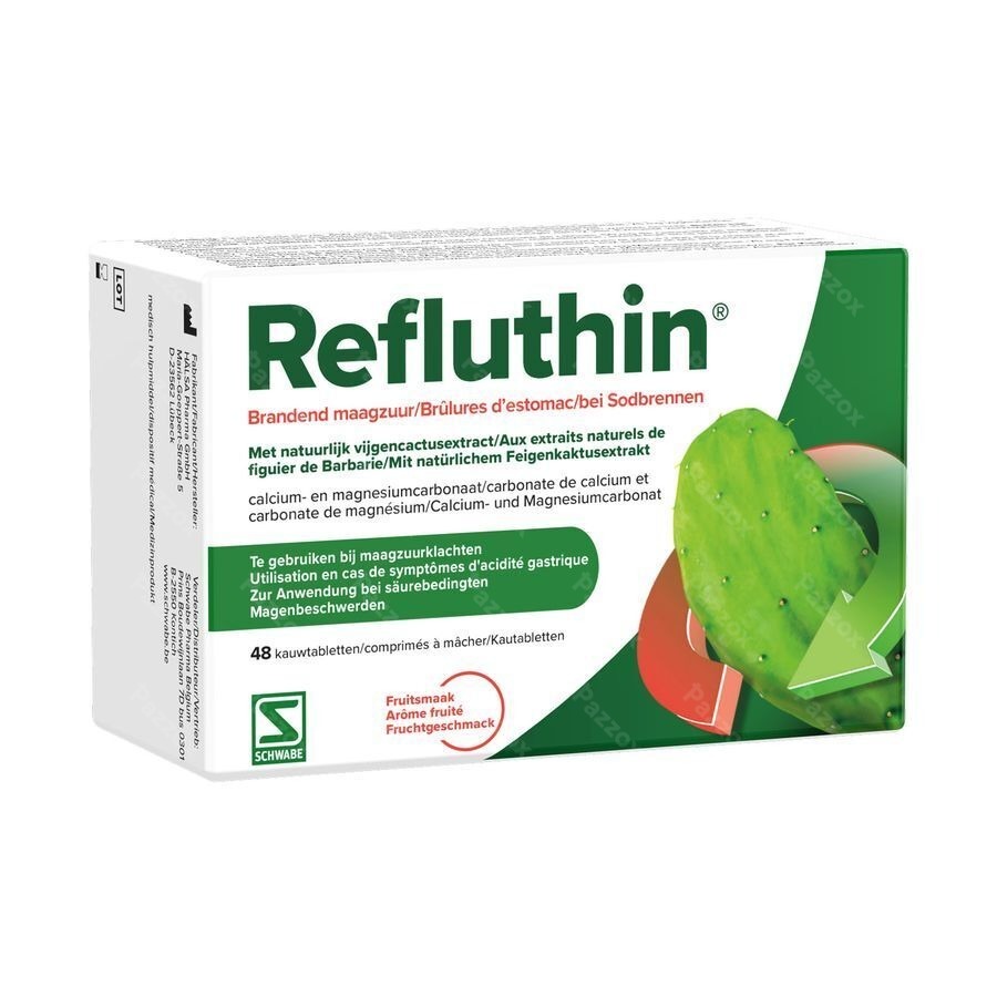 Refluthin Fruit 48 Kauwtabletten