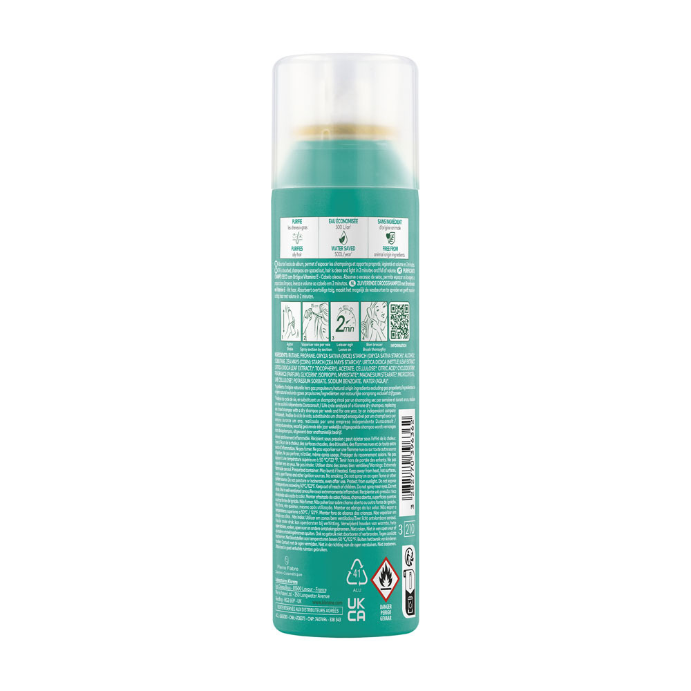 Klorane Capillaire Droogshampoo Brandnetel Spray 150 ml