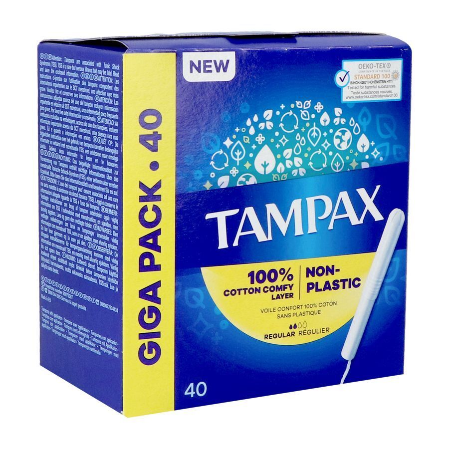 Tampax - Regular - Tampons Met Kartonnen Inbrenghuls - 40 Stuks