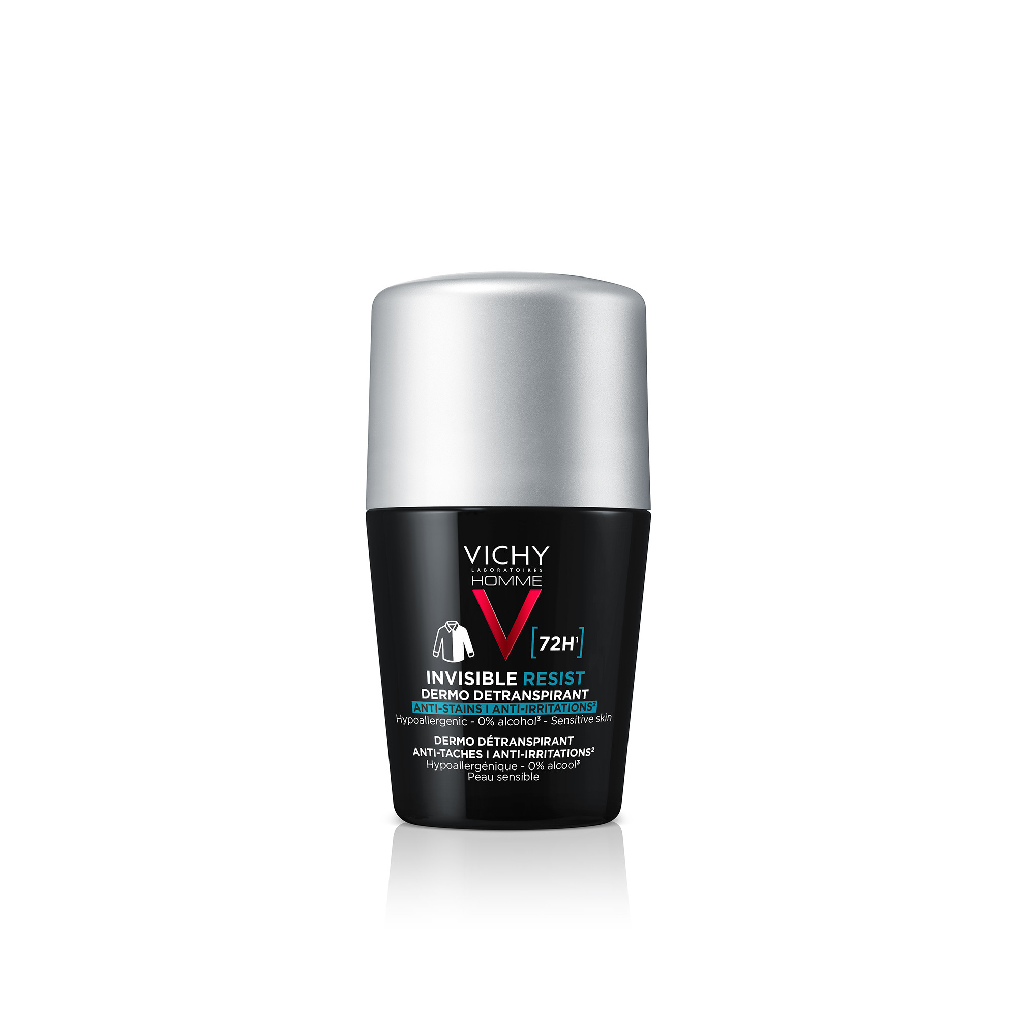 Vichy Homme Deo Roller Anti-transparantie Invisible Protect 72 uur 50ml