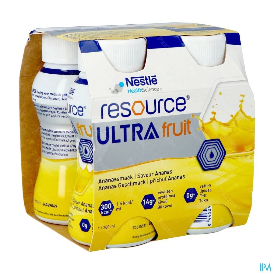 Resource Ultra Fruit Ananassmaak 4x200ml