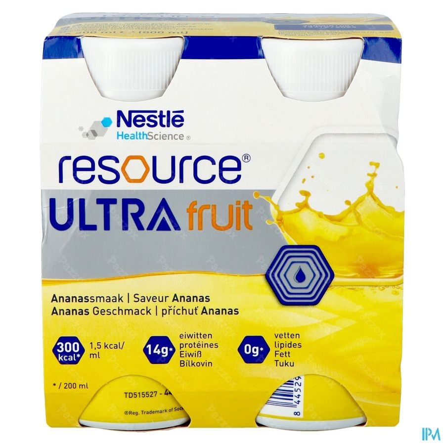 Resource Ultra Fruit Ananassmaak 4x200ml