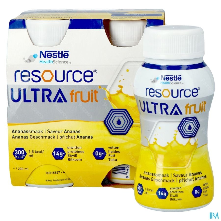 Resource Ultra Fruit Ananassmaak 4x200ml