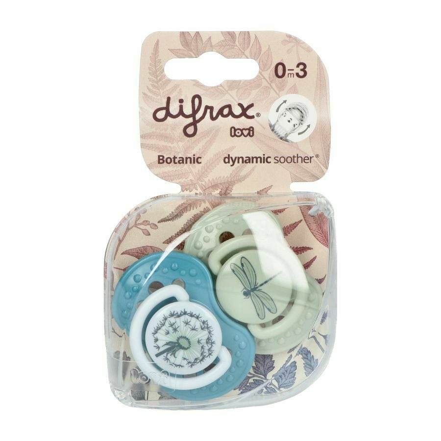 Difrax Fopspeen Dynamic Botanic Blue&green 0-3m 2