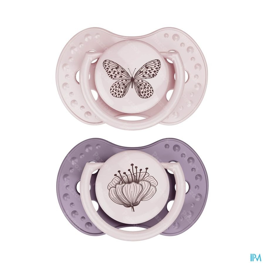 Difrax Fopspeen Dynamic Botanic Pink&purple 18m+ 2
