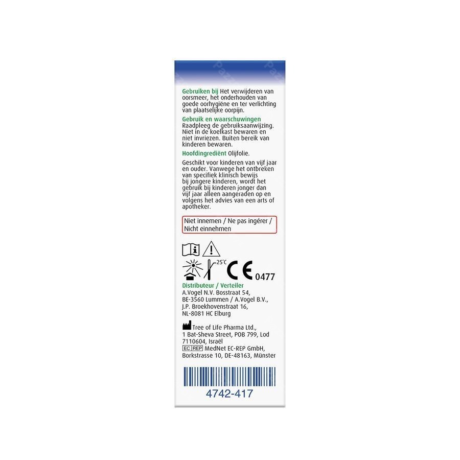 A.Vogel Oorspray Oorpijn 7ml
