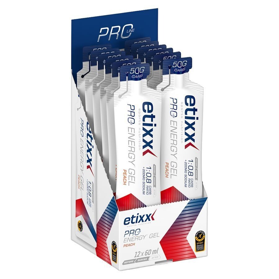 Etixx Double Carb Energy Gel Pro Line Peach 12x60ML