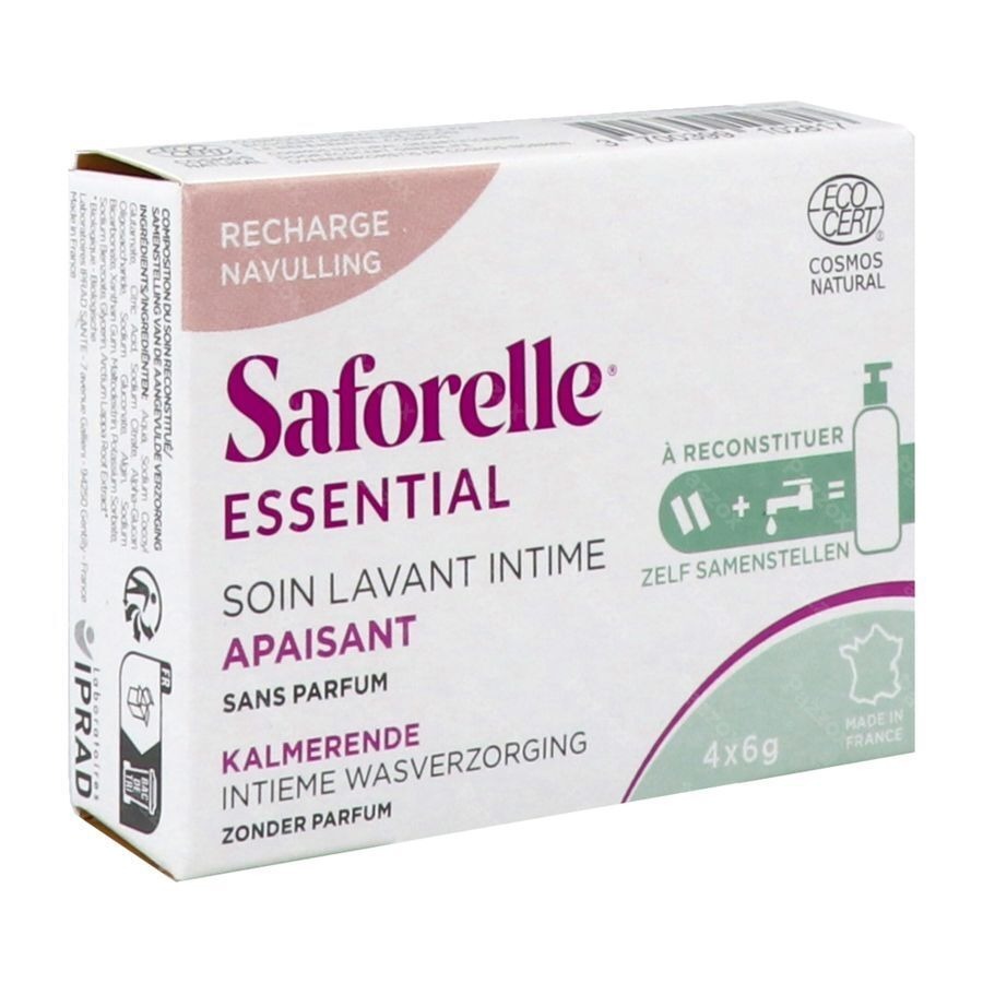 Saforelle Essential Intieme Wasverzorging Navulling 4x6g
