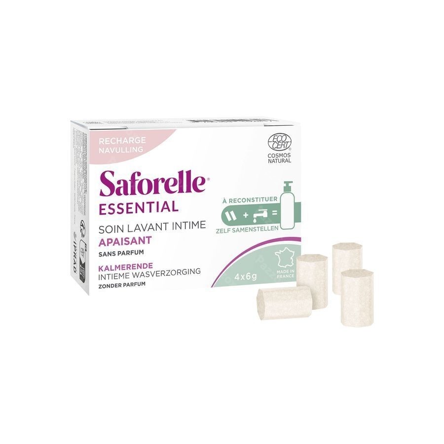 Saforelle Essential Intieme Wasverzorging Navulling 4x6g