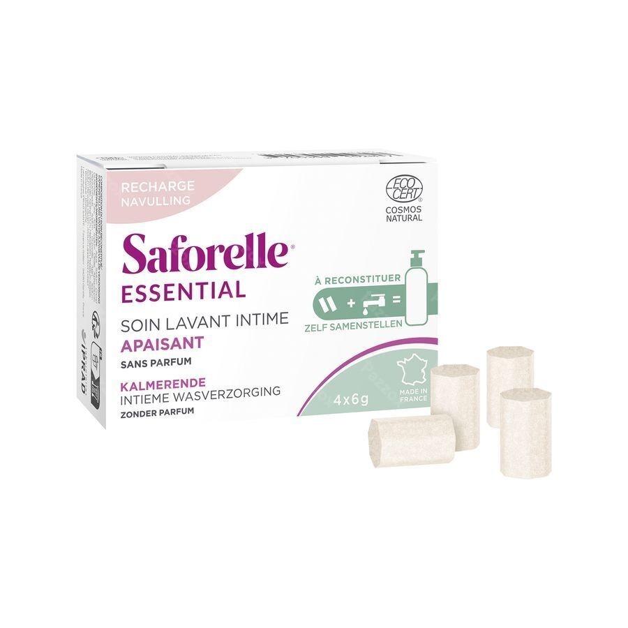 Saforelle Essential Intieme Wasverzorging Navulling 4x6g