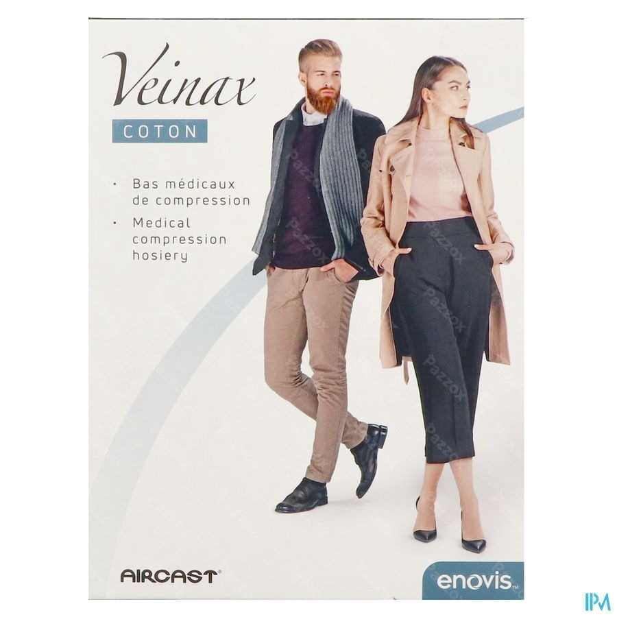 Veinax Knie-kous Vrouw Katoen 2 Lang Zwart M3