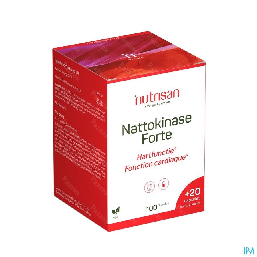 Nattokinase Forte Caps 100+caps 20 Gratis Nutrisan