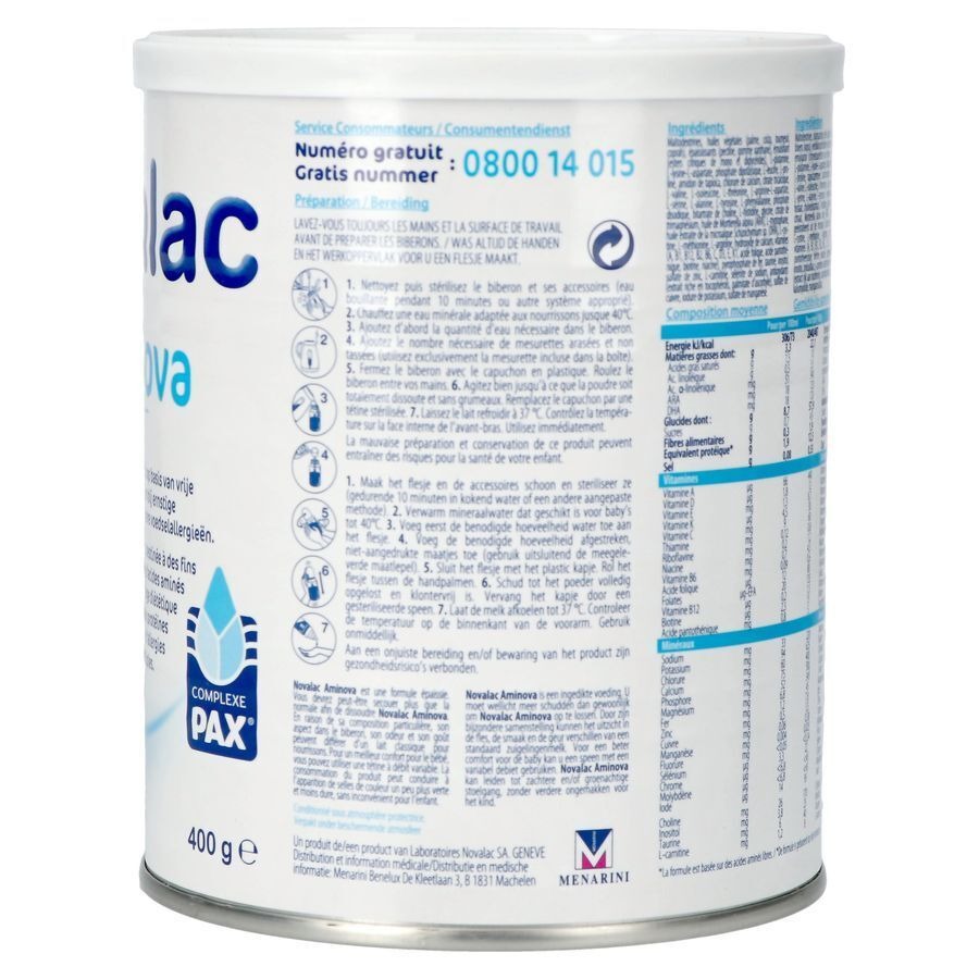 Novalac Aminova 0-36 Maanden 400g
