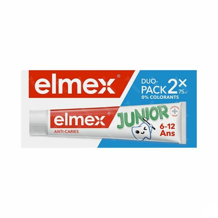 Elmex Junior Tandpasta 6-12 Jaar 2x75ml