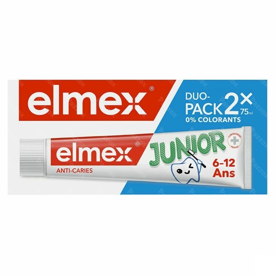Elmex Junior Tandpasta 6-12 Jaar 2x75ml