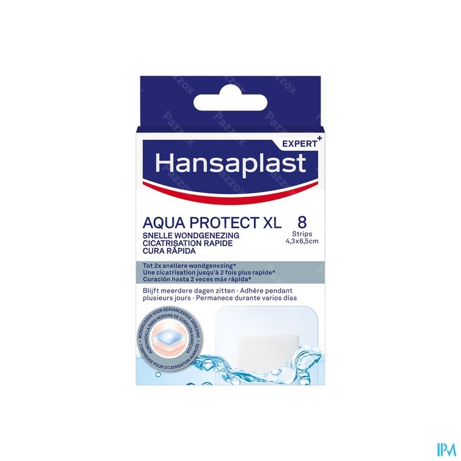 Hansaplast Aqua Protect XL Snelle Wondgenezing 8 Strips