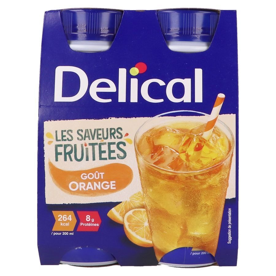 Delical Fruitdrink Sinaasappel 4x200ml