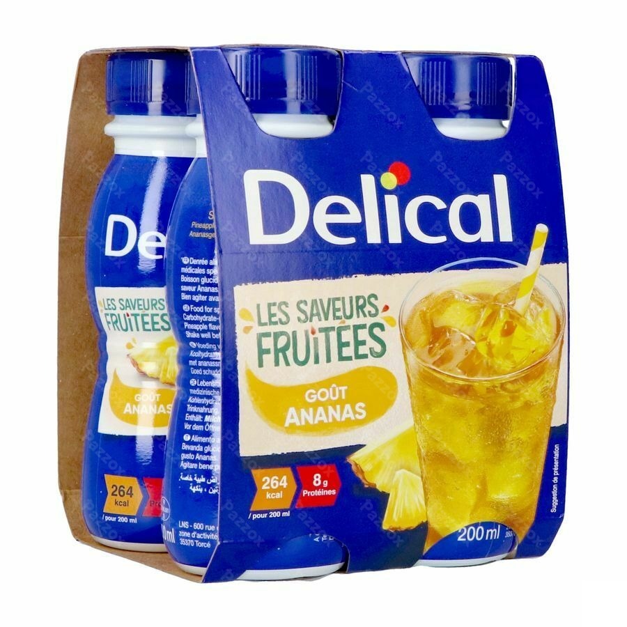 Delical Fruitdrink Ananas 4x200ml