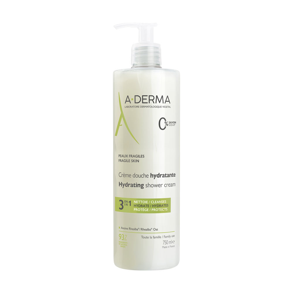 A-Derma Hydraterende Douchecrème Gevoelige Huid 750 ml