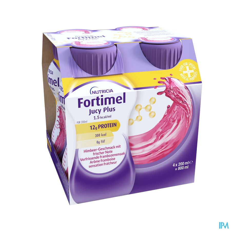 Fortimel Juicy Plus Framboos 4 x 200ml