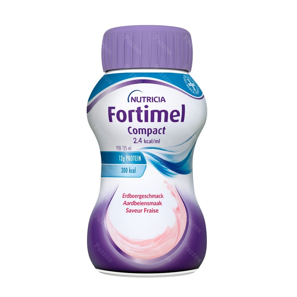 Fortimel Compact 2.4kcal Aardbei 4x125ml