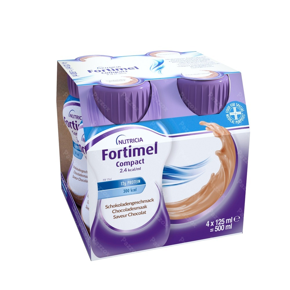 Fortimel Compact 2.4kcal Chocolade 4x125ml