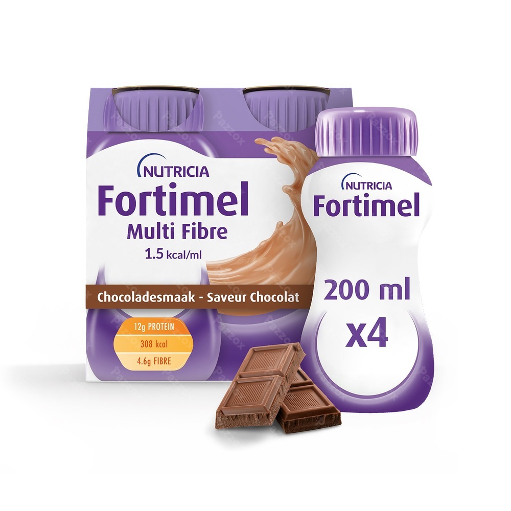 Fortimel Multifiber 1.5kcal Chocolade 4x200ml
