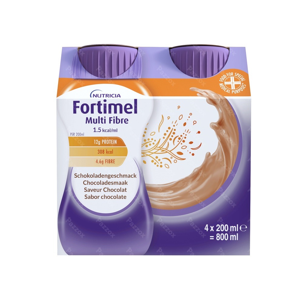 Fortimel Multifiber 1.5kcal Chocolade 4x200ml