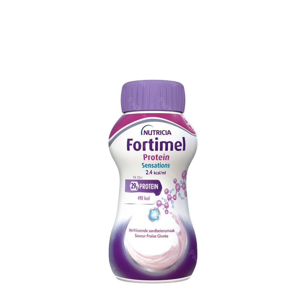 Fortimel Protein 2.4kcal Verfrissende Aardbei 4x200ml
