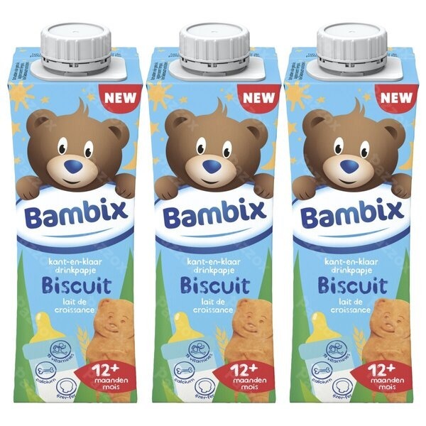 Bambix Groeimelk Biscuit 1+ 3x250ml