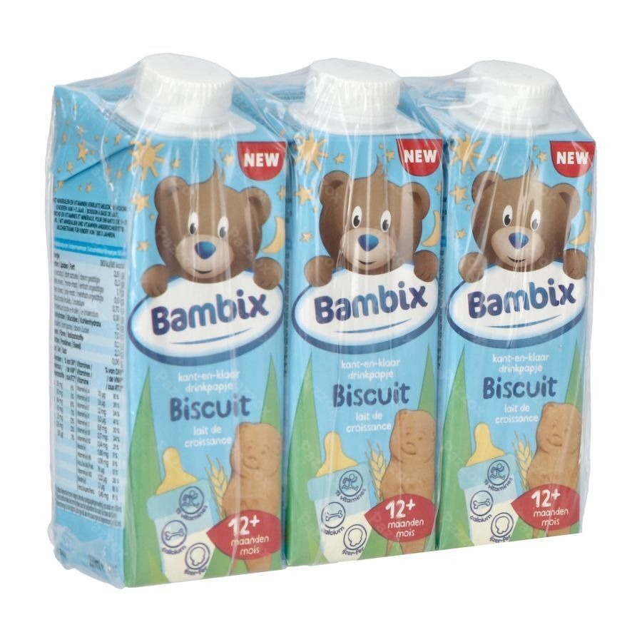 Bambix Groeimelk Biscuit 1+ 3x250ml