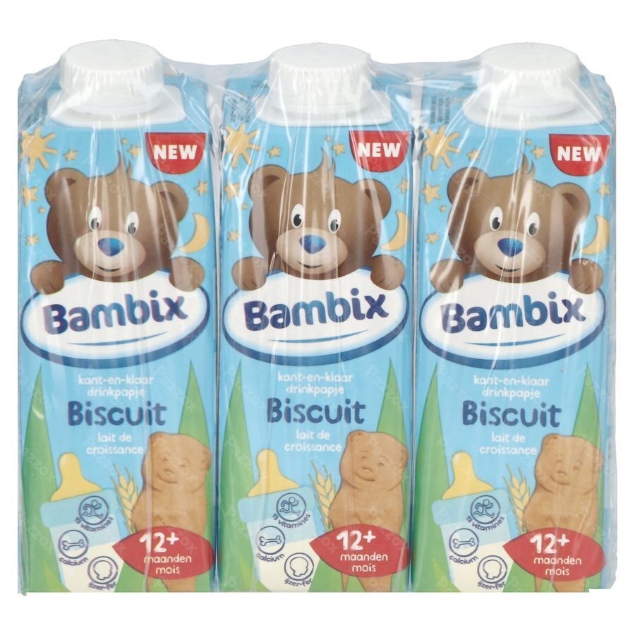 Bambix Groeimelk Biscuit 1+ 3x250ml