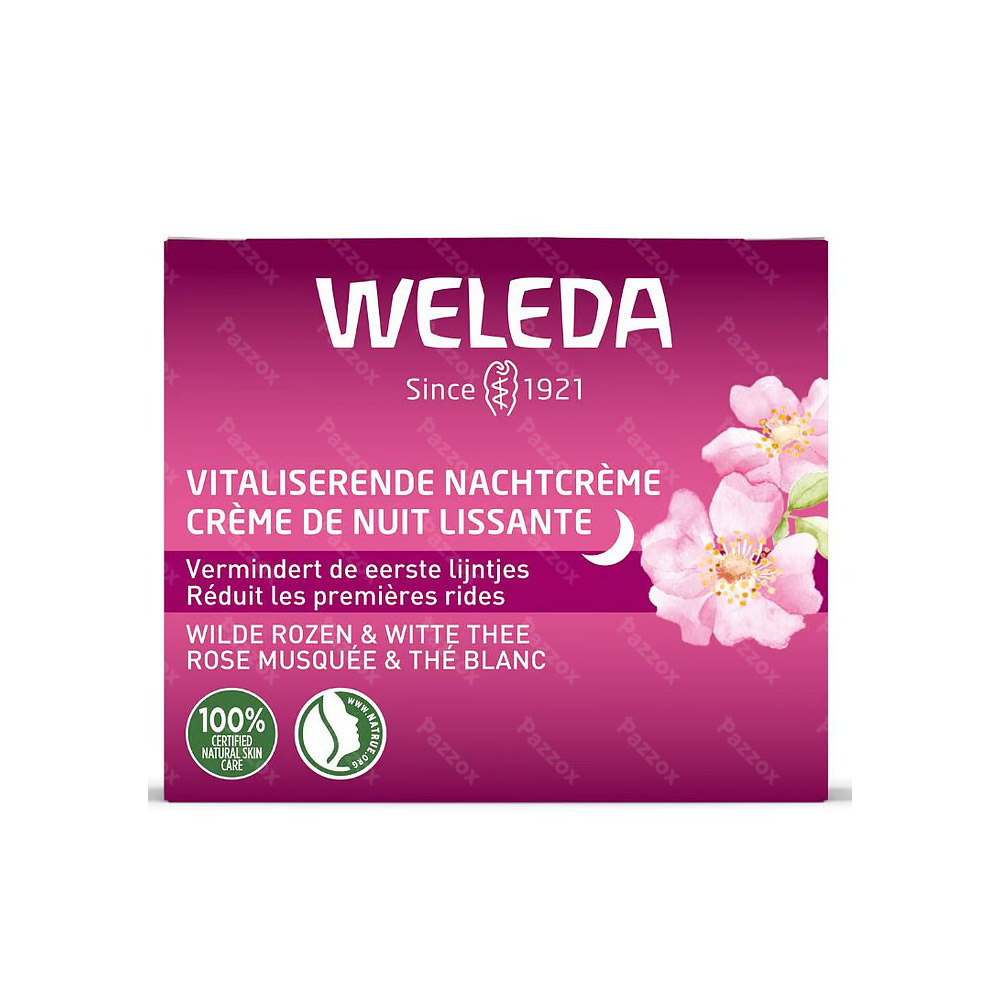 Weleda Wilde Rozen en Witte Thee Vitaliserende Nachtcrème 40ml