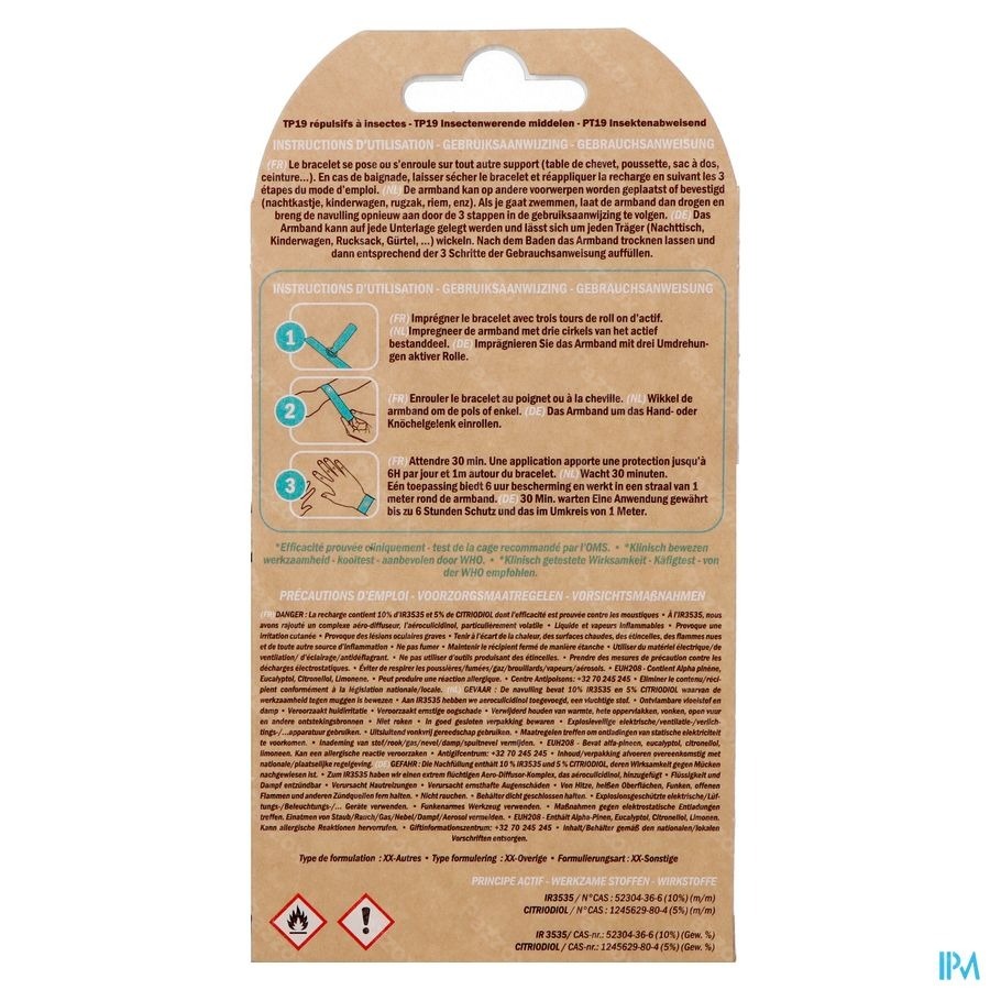 Manouka Armband Anti-Muggen Turquoise