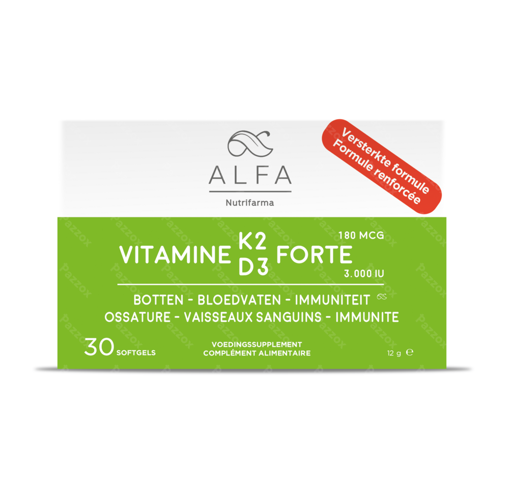 Alfa Vitamine K2 D3 Forte 30 Softgels