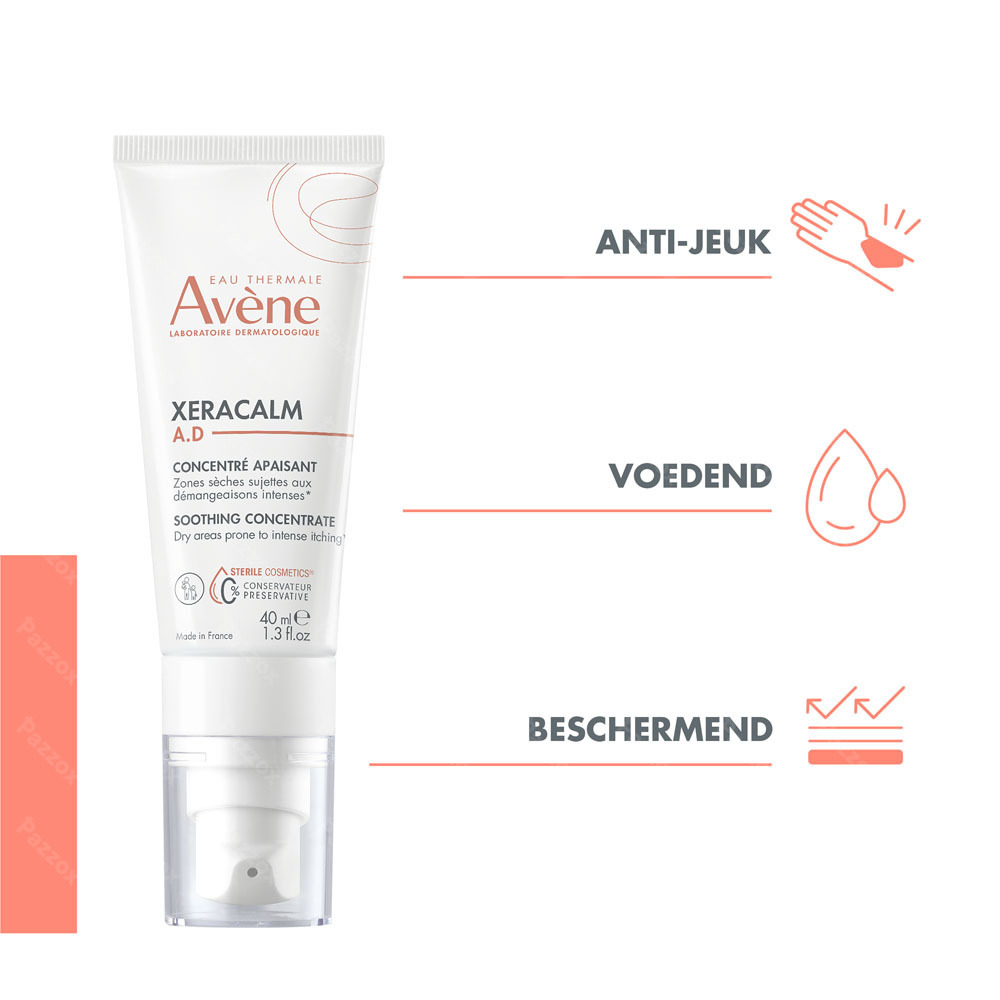    Avène XeraCalm A.D Kalmerende Concentraat, Droge zones met neiging tot atopisch eczeem, intense jeuk 40ml