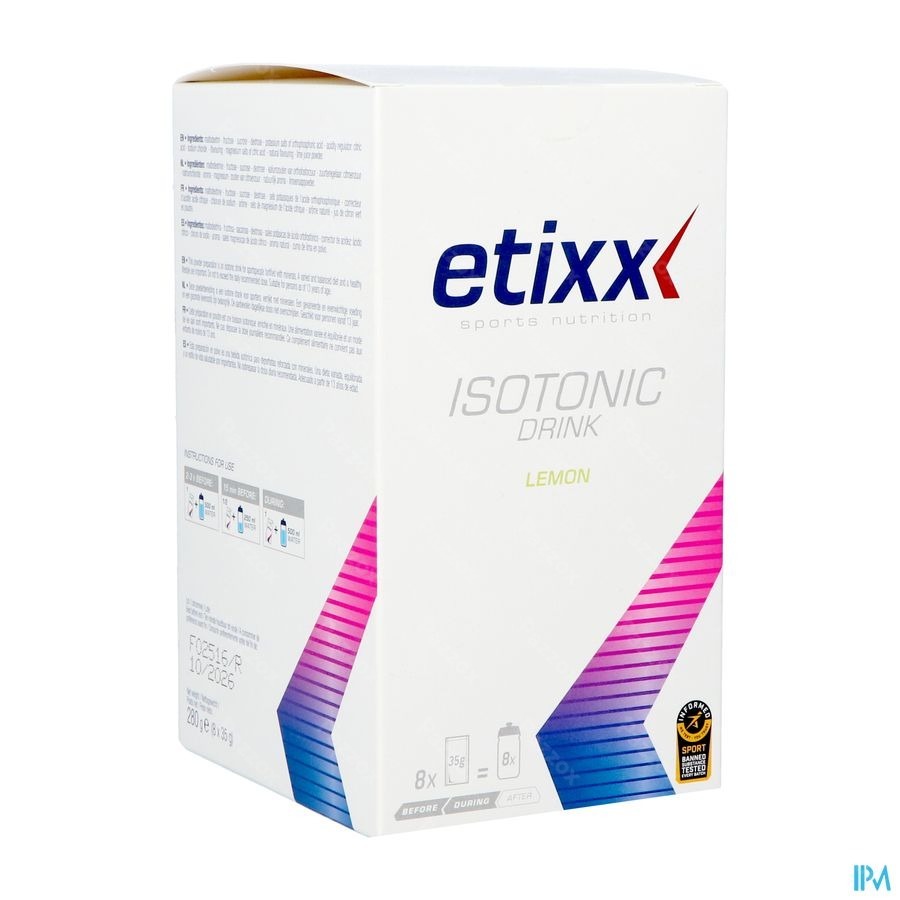 Etixx Isotonic Lemon 8x35g Poeder