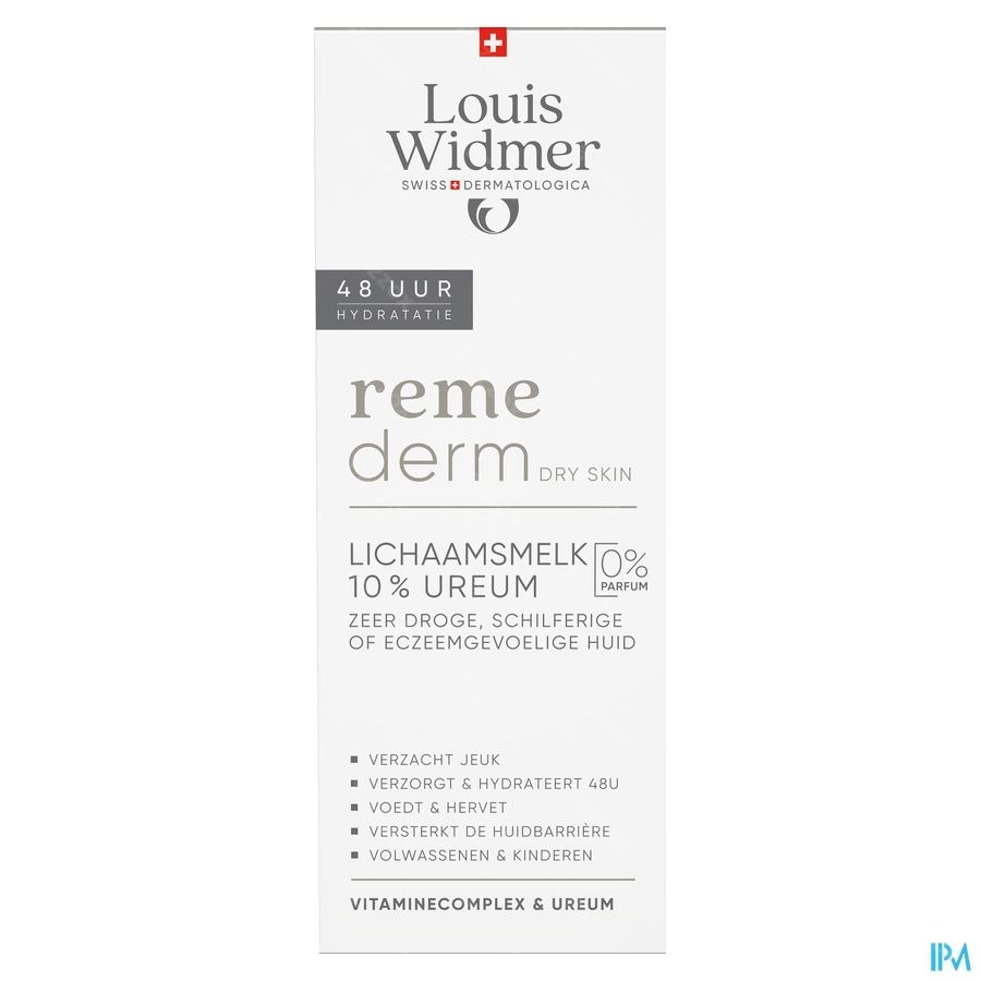 Louis Widmer Remederm Lichaamsmelk 10% Ureum Zonder Parfum 200ml