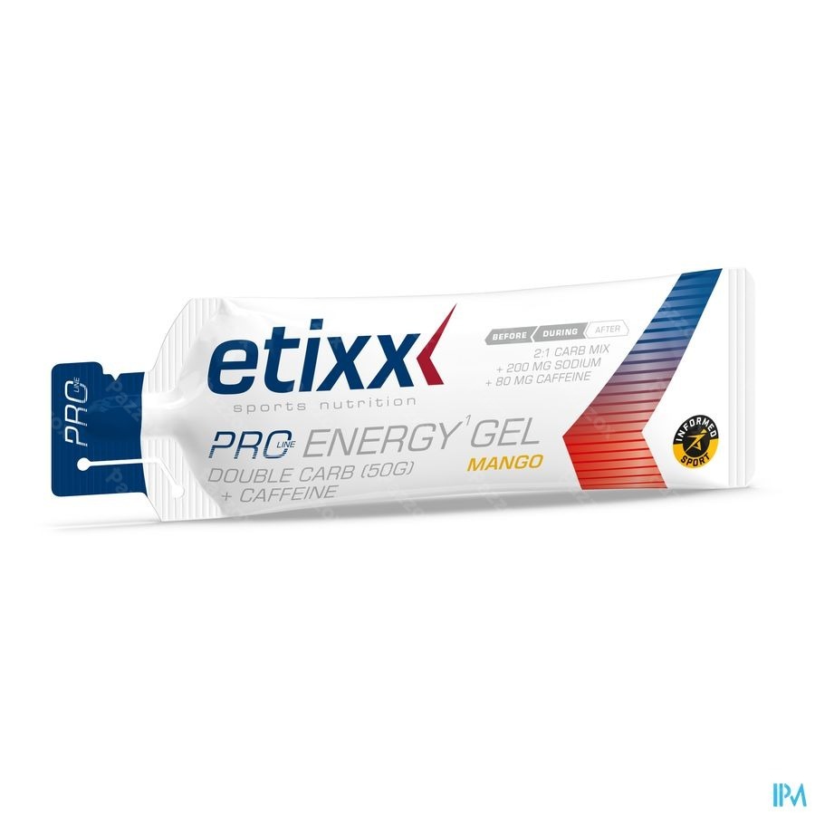Etixx Double Carb Energy Gel Pro Line + Caffeine Mango 12x60ml